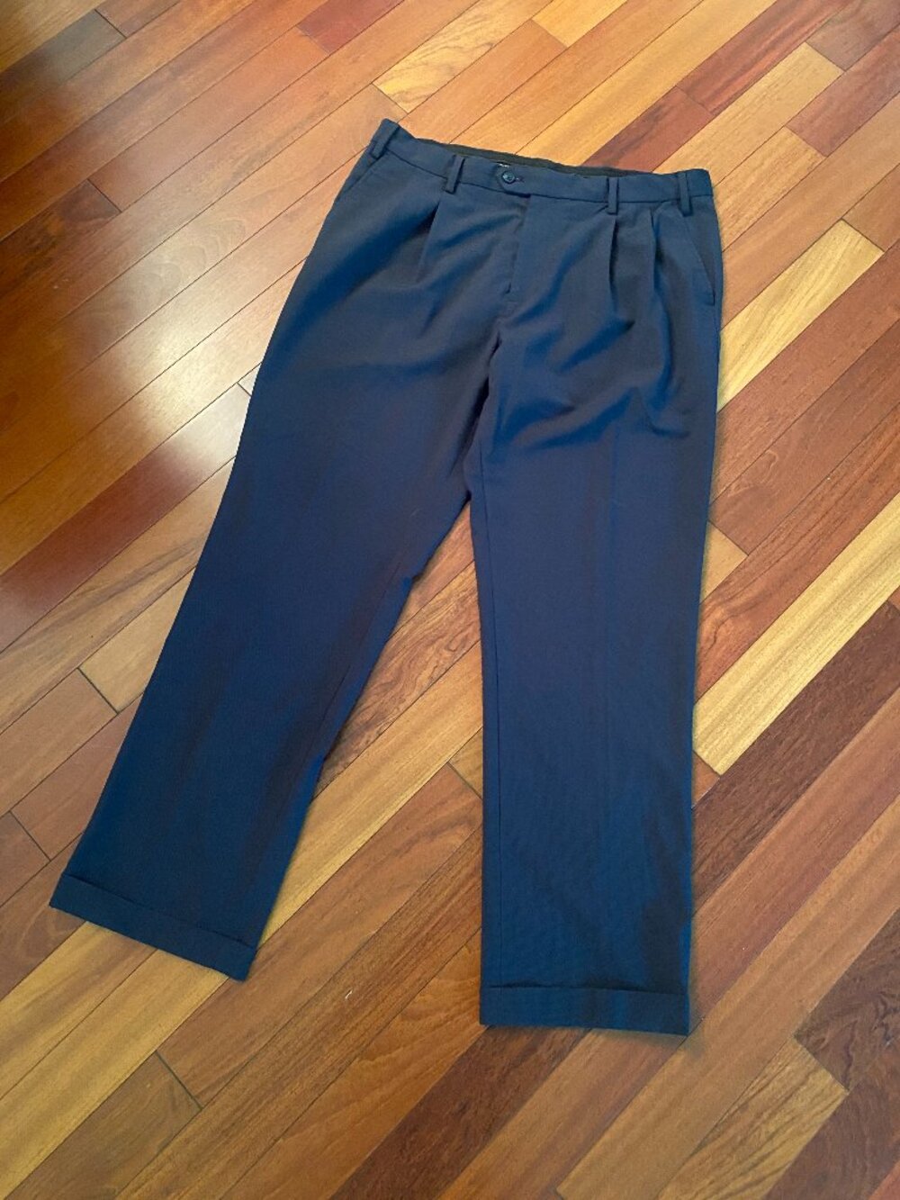 Men's Dress Pants 36 x 31 Blue Van Heusen